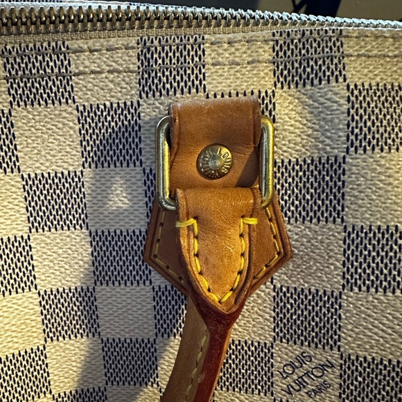 Louis Vuitton LV Hand Bag Speedy 30 White Damier Azur Purse - Picture 11 of 14